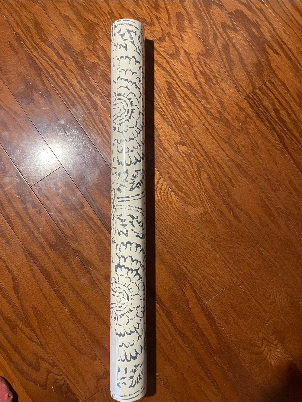 Anthropologie Kamala Wallpaper in Blue and Cream